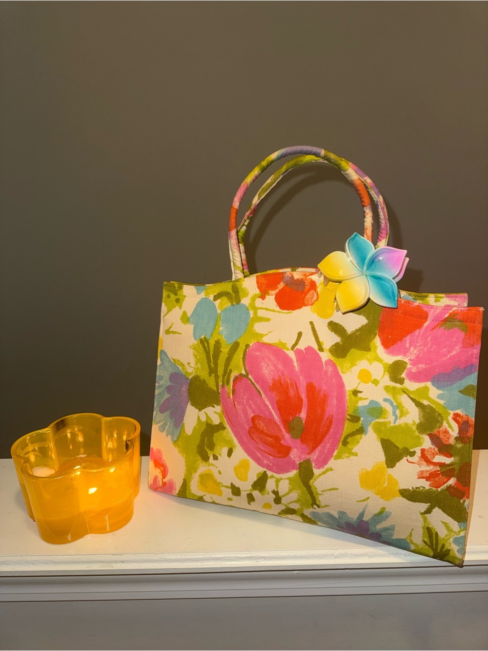 Floral Canvas Tote